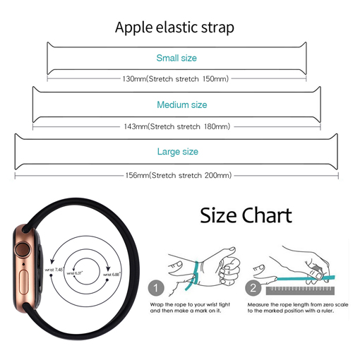 Braided Solo Loop silicone Strap For Apple Watch