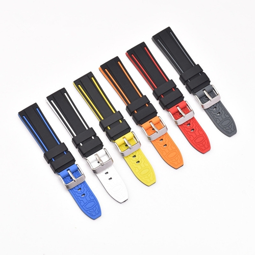 Custom Double Color Silicone Watches Strap For Man