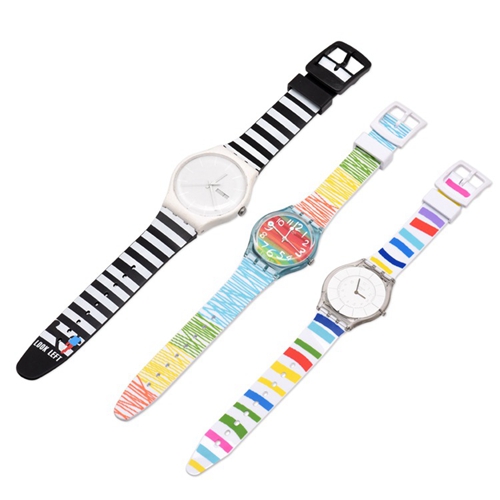 Custom Fit for Swatch Silicone Watch Fork Strap