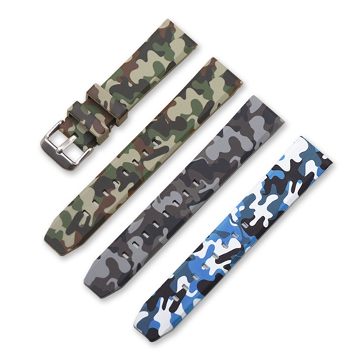 Man Sports Personality Camouflage Color Silicone Strap
