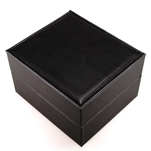 Custom Logo Black PU Box For Watch High End Leather Watch Boxes