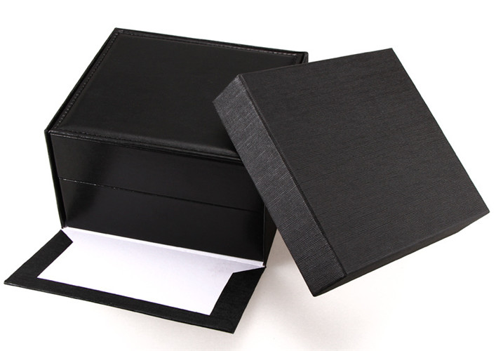 Custom Logo Black PU Box For Watch High End Leather Watch Boxes