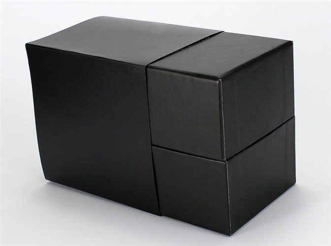 Custom Logo Watch Gift Box Leather Black Brelect Packaging Boxes