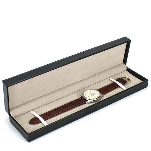 Square Flip Custom Logo Leather Box Jewelry Watch Packaging