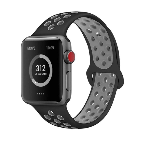 Fit For Apple 6 Double Color Breathable Sports Silicone Strap