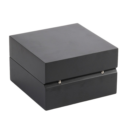 Single Black Wood Matt Lacquered Watch Bracelet Storage Case Display Box Luxury