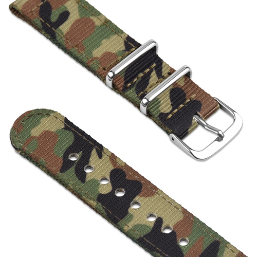 Custom Watch Straps Army Green Camouflage Nylon Watch