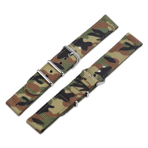 Custom Watch Straps Army Green Camouflage Nylon Watch