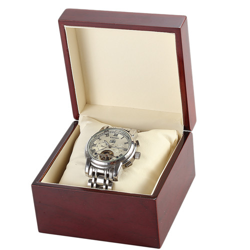 Single Cheap Wood Lacquered Fashion Watch Box Packaging