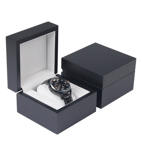 Wholesale Luxury Black Matte Lacquer Gift Wooden Watch Box