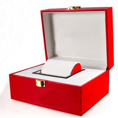Red Custom PU Leather Box Custom Logo Multicolor Leather Box