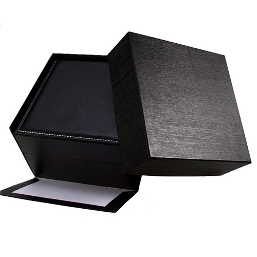 Black Wooden Box High-end Brown Lining Jewelry Watch Box