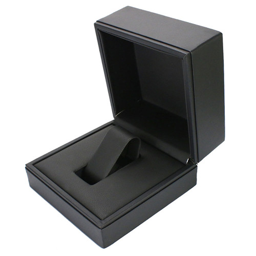 OEM New Design Jewelry Box Black Luxury Leather Box Packaging