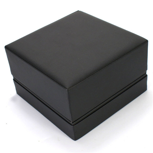 OEM New Design Jewelry Box Black Luxury Leather Box Packaging