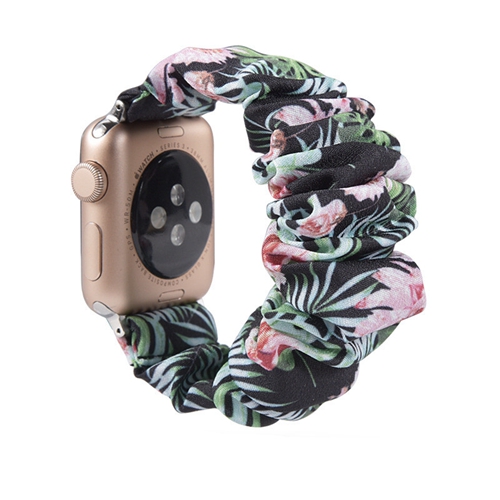 Printed Watchband Flamingos Series Elastic Band Fit For Apple Watch
