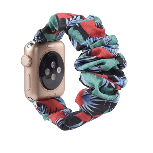Printed Watchband Flamingos Series Elastic Band Fit For Apple Watch